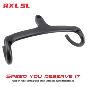 Integrated Carbon Road Drop Handlebars 1-1/8" Racing Bike Handle Bars RXL SL - Picture 1 of 11