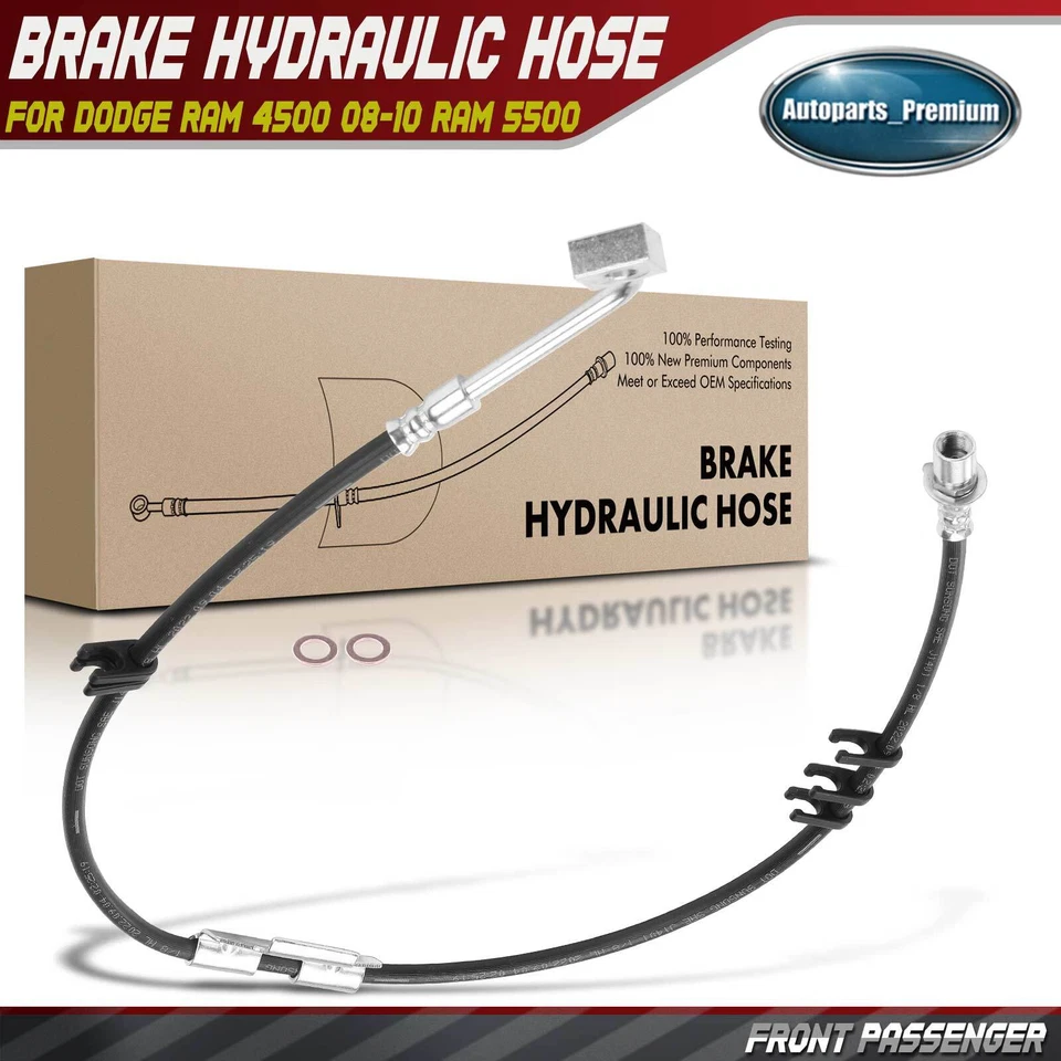 Manguera hidráulica de freno de pasajero delantero derecho 1 pieza para Dodge Ram 4500 08-10 Ram 5500 Foto 1 de 4