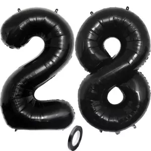 Jurxy Large Foil Mylar Balloons 40 Inch Black Number Balloons Giant Jumbo Bir... - Picture 1 of 8