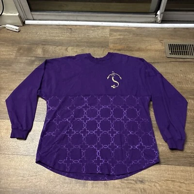 Camiseta deportiva WDW Disney Parks Aladdin Spirit púrpura dorada película Broadway adulto L Foto 1 de 4