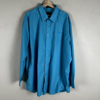 Camisa de vestir Omega para hombre 3XL 19 - 191/2 azul italiano corpcore a medida carrera moderna Foto 1 de 4