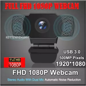 HD 1080P/720p PC Camera USB Autofocus Web Camera Cam 4 PC Laptop Desktop W/ Mic - Picture 1 of 13