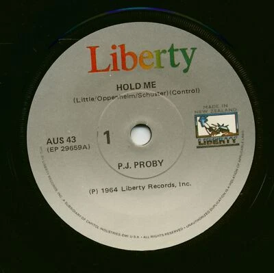 P.J. Proby & Bobby Vee - Hold Me - Run To Him (7inch, 45rpm, SC) - Singles 60... - Image 1 of 2
