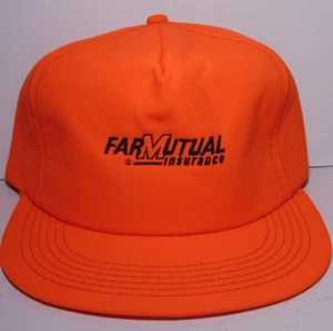 New 90s FARM MUTUAL INSURANCE HUNTING FISHING VINTAGE TRUCKER HAT K-Products USA - Picture 1 of 20