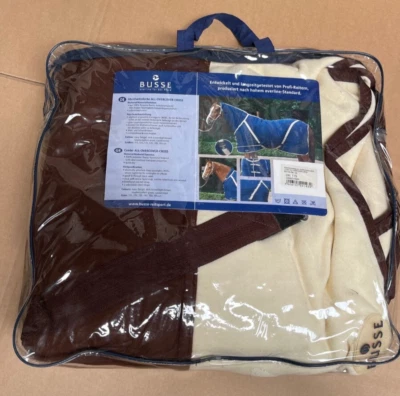 Abschwitzdecke Busse All-overcover-cross, mit Halsteil, braun, Gr. 115cm - Bild 1 von 3