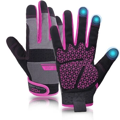 Guantes de trabajo de seguridad para mujer HANDLANDY pantalla táctil guantes de agarre de trabajo Foto 1 de 4