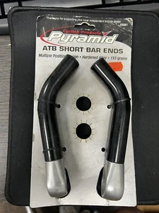 ATB Bicycle Short Bar Ends- with plugs- Pyramid - Black - NOS - Picture 1 of 5