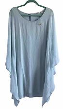 Soft Surroundings Morlaix Silk Dress-S-Sage Green Lined Flowy NWOT *Defects*
