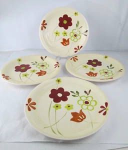 Lot of 4  Gibson MONTROSE GARDEN Large Floral Dinner Plates Stoneware - Picture 1 of 6