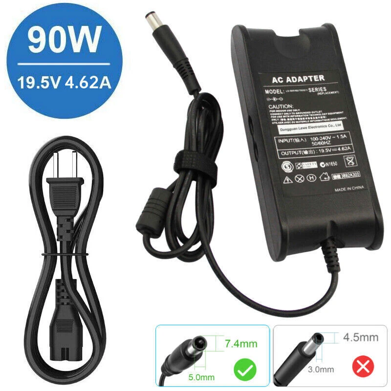 90W 19.5V 4.62A AC Adapter Charger For Dell Latitude E6330 E6400ASB E6430 E6530 - Image 1 of 4