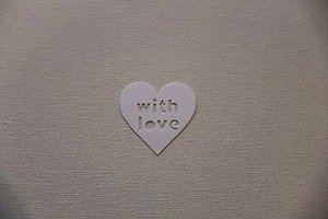 30 Martha Stewart die cut punches With Love heart white - Picture 1 of 2