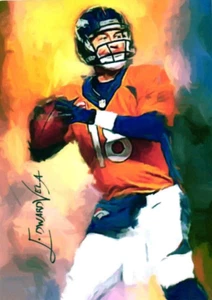 Peyton Manning Authentic Limited Edition Artist Signed Art Card 44 of 100 - Bild 1 von 4
