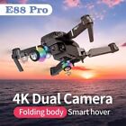 E88 Pro Drone 4k Professional HD Dual-Camera Wide-Angle With Case Black