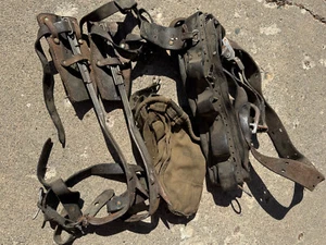 Vtg MELLING FORGING CO. LINEMAN POLE TREE CLIMBING SPIKES Climbing Belt & Pouch - Picture 1 of 24