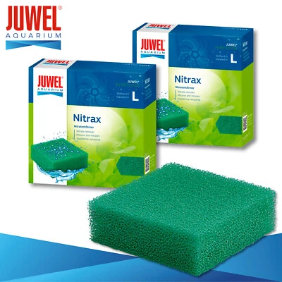 Juwel 2 x Nitrax Nitratentferner L Aquarium Filtermedien Schwamm Watte Flies