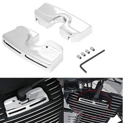 Chrome Spark Plug Head Bolt Covers For Harley Twin Cam Softail Dyna Fatboy 99-17 - Image 1 of 4