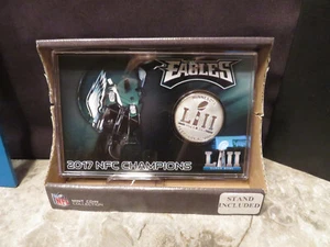 2017 SCHEDULE NFC CHAMPIONS PHILA. EAGLES 39MM SILVER PLATED MEDALLION - Picture 1 of 4