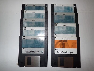 Software de disquete vintage Adobe Photoshop 3.0 Foto 1 de 2