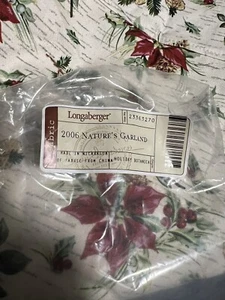 Longaberger 2006 Holiday Botanical Nature's Garden Christmas Basket Fabric Liner - Picture 1 of 4