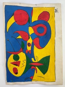 JOAN MIRO COA art painting original drawing vintage paper signed stamped - Picture 1 of 3