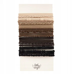 Set mit 20 Little Angel braunen elastischen Haargummis und Armbändern - Bild 1 von 4