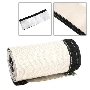 Insulated Wire Hose Cover Gray White Heat Shield Sleeve With Aluminized Tool - Picture 1 of 12