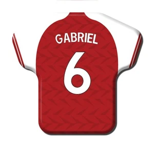Calamita Simile a T-Shirt Calcio Stagione 2020/2021 Arsenal 6 Gabriel - Picture 1 of 9
