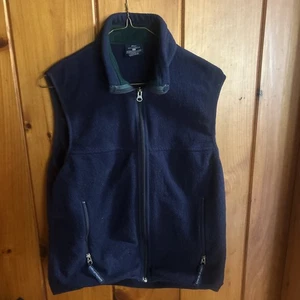 Port Authority 100% Polyester Sleeveless Blue Fleece Pocketed Vest EUC Pics - Picture 1 of 9