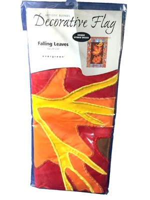 Nuevo, Bandera Decorativa "Hojas Caídas", 29" x 43" Nuevo en Paquete Foto 1 de 4