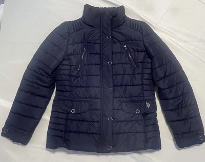 Chaqueta acolchada básica de invierno para mujer M azul marino EE. UU. Polo Assn abrigo ligero  Foto 1 de 4