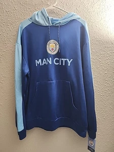 Manchester City Herren blau Side Step Pullover Hoodie Sweatshirt Large - Bild 1 von 11