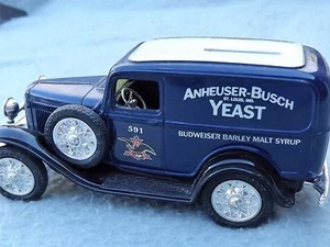 DIE CAST METAL CAR BANK/1932 FORD DELIVERY VAN/ANHEUSER-BUSCH YEAST - Picture 1 of 4