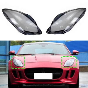 Pair Headlight Clear Lens Cover Housing + Seal Glue For Jaguar F-Type 2014-2020 - Picture 1 of 11