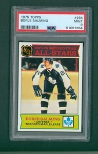 1975 Topps Hockey Card - #294 Borje Salming All-Star, PSA 9 MINT - Picture 1 of 2