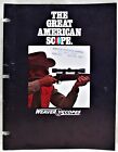 Weaver Firearms & Hunting Rifles Scopes Advertising  Catalog 1972 Vintage