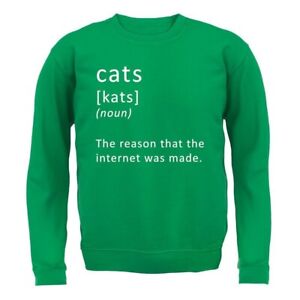 Drôle définition chats - sweat à capuche / pull pour enfants - chat animal de compagnie mèmes Internet drôle