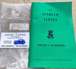 Part #6600681 Owner's Manual Handbook Sunbeam Alpine Series I Roadster From 1959 - Picture 1 of 16