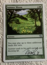 Summer Bloom Ninth Edition Uncommon Signed Artist Proof MTG