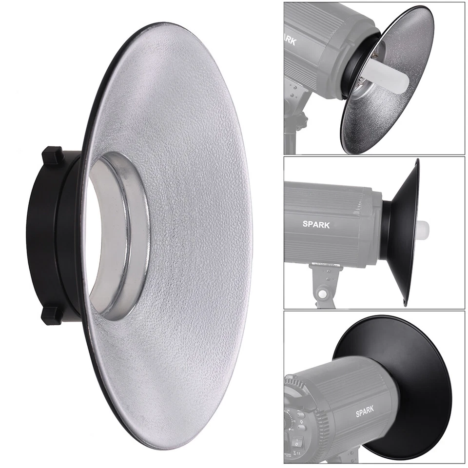 120 Degree Wide-angle Photography Flash Reflector Bowens Mount Diffuser L7U5 - Image 1 of 4