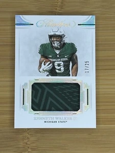 Parche de novato Flawless Collegiate Kenneth Walker 2022 plateado/25 Michigan State - Imagen 1 de 2