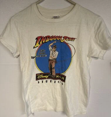 VTG Indiana Jones Lucas Films Rare single stitch Shirt Youth LARGE L Disney MGM - Image 1 of 4