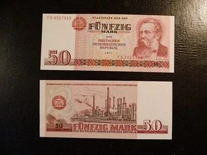 50,- Mark DDR Geld Schein f. kassenfrisch Ostmark, original Staatsbank - Bild 1 von 1
