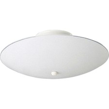 Progress Lighting 3-Light White Flushmount with White Glass