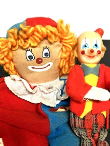 2 MUÑECA DAN DEE Y ABRAZADERA DE RODILLA PAYASO 1979 VINTAGE ADORNO DE NAVIDAD JAPÓN - Imagen 1 de 8