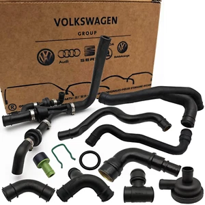 Original VW Entlüftungsschlauch Kurbelgehäuse Satz Für Golf Audi Seat Skoda 1.8T - Bild 1 von 12