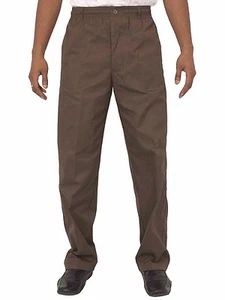 Pantalones de rugby para hombre cintura elástica trabajo informales pantalones inteligentes todas las tallas W32-60 - Imagen 1 de 24