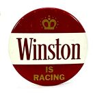 VTG Winston Is Racing NASCAR Promo Advertising Pinback Badge