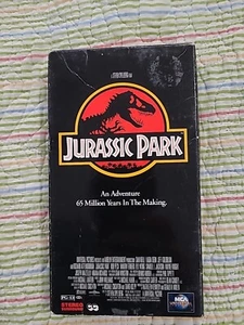 Jurassic Park Movie VHS Tape First Print 1993 Watermark vtg - Imagen 1 de 7