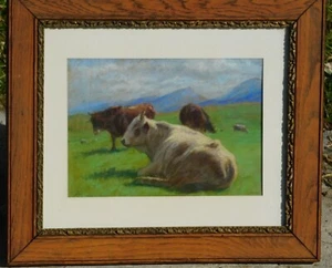 Theo Mayan French artist b.1860 pastel - Picture 1 of 3