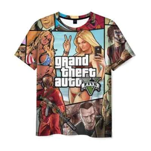 Hot Selling Game Grand Theft Auto Vice City T-Shirts 3D Summer Men's Hip hop Tre - Picture 1 of 2